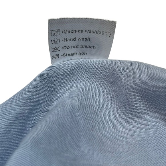 Zesica Smocked Maxi Dress Ruffle Sleeve Tiered Casual Blue Dress Size L Nwot - Picture 13 of 15